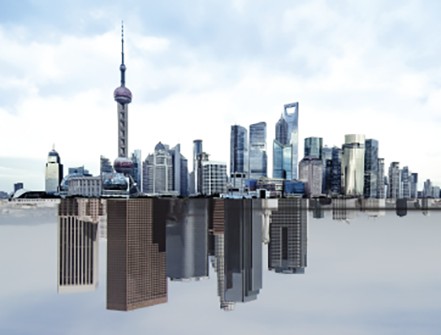 Shanghai and new york landscape